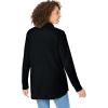 Woman Within Plus Size Relaxed Waffle-Thermal Tunic(Black)