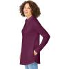 Woman Within Plus Size Relaxed Waffle-Thermal Tunic(Deep Claret)