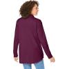 Woman Within Plus Size Relaxed Waffle-Thermal Tunic(Deep Claret)