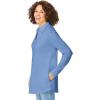 Woman Within Plus Size Relaxed Waffle-Thermal Tunic(French Blue)