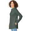 Woman Within Plus Size Relaxed Waffle-Thermal Tunic(Pine)