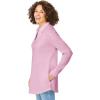 Woman Within Plus Size Relaxed Waffle-Thermal Tunic(Pink)