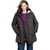 Woman Within Plus Size Sherpa-Lined Hooded Parka(Dark Charcoal)