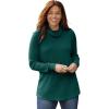 Woman Within Plus Size Thermal Turtleneck(Emerald Green)