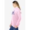 Woman Within Plus Size Layered-Look Sweatshirt(Pink Plaid Hearts)