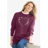 Woman Within Plus Size Layered-Look Sweatshirt(Pretty Violet Trellis Placement)