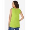 Woman Within Plus Size Perfect Scoopneck Tank (Petite Available)(Lime)