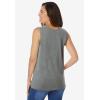 Woman Within Plus Size Perfect Scoopneck Tank (Petite Available)(Medium Heather Grey)