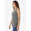 Woman Within Plus Size Perfect Scoopneck Tank (Petite Available)(Medium Heather Grey)