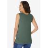 Woman Within Plus Size Perfect Scoopneck Tank (Petite Available)(Pine)
