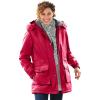 Woman Within Plus Size Microfiber Parka(Classic Red)