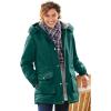 Woman Within Plus Size Microfiber Parka(Emerald Green)