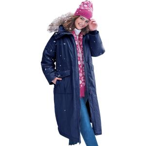Woman Within Plus Size The Arctic Parka In Extra Long Length(Evening Blue)