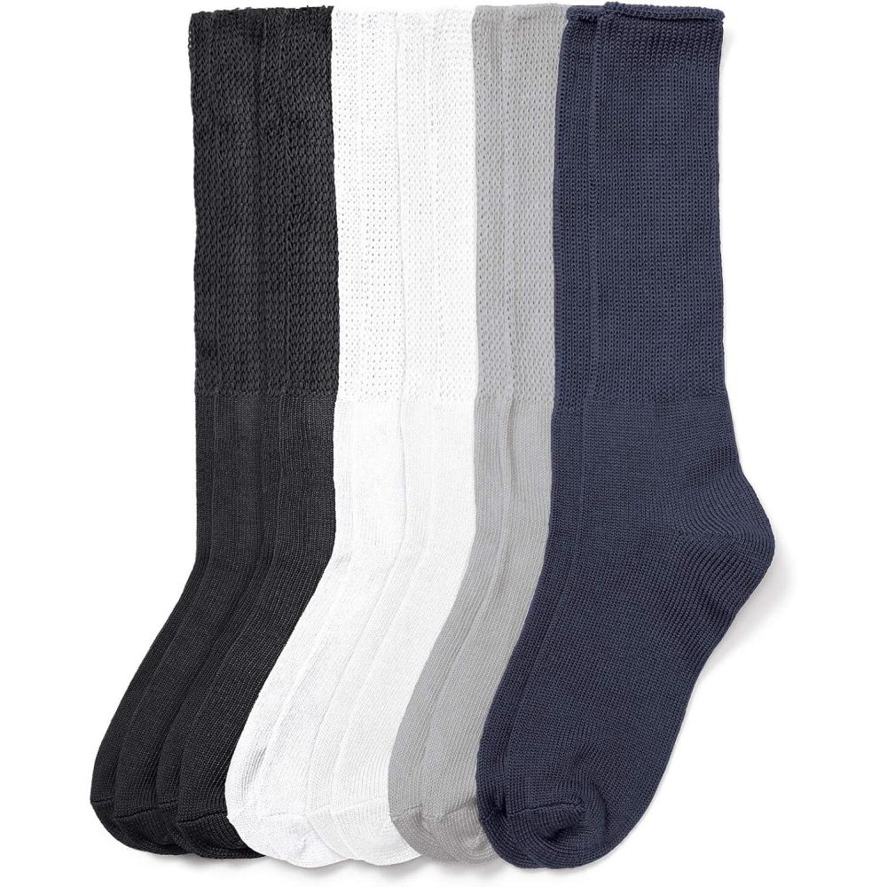 imageComfort Choice Womens Plus Size 6Pack Rib Knit SocksBasic Pack