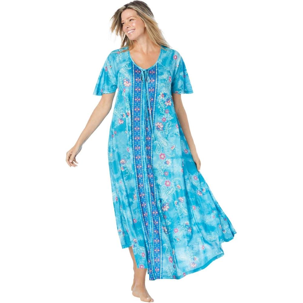 imageOnly Necessities Plus Size Sweeping Printed LoungerCaribbean Blue Tie Dye