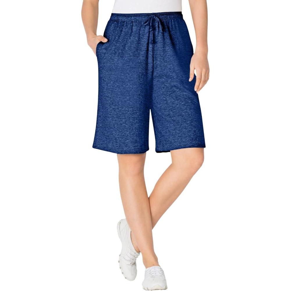 imageWoman Within Plus Size Sport Knit ShortHeather Navy