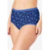 Comfort Choice Plus Size Full Coverage Cotton Brief 10-Pack(Evening Blue Dot Pack)