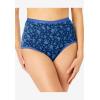 Comfort Choice Plus Size Full Coverage Cotton Brief 10-Pack(Evening Blue Dot Pack)