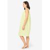 Only Necessities Plus Size Sleeveless Button Front Night Gown(Pastel Yellow Floral)