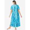 Only Necessities Plus Size Sweeping Printed Lounger(Caribbean Blue Tie Dye)