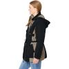 Woman Within Plus Size Colorblocked Taslon Anorak(Black Bark)