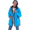Woman Within Plus Size Colorblocked Taslon Anorak(Navy French Blue)