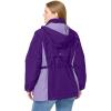 Woman Within Plus Size Colorblocked Taslon Anorak(Radiant Purple Soft Iris)