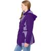 Woman Within Plus Size Colorblocked Taslon Anorak(Radiant Purple Soft Iris)