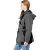 Woman Within Plus Size Colorblocked Taslon Anorak(Slate Black)