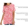 Woman Within Plus Size Perfect Printed Short-Sleeve Crewneck Tee(Sweet Coral Butterfly Ditsy)
