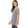 Woman Within Plus Size Perfect Short-Sleeve V-Neck Tunic(Medium Heather Grey)