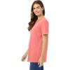 Woman Within Plus Size Perfect Short-Sleeve V-Neck Tunic(Sweet Coral)