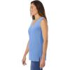 Woman Within Plus Size Perfect Sleeveless Shirred V-Neck Tunic(French Blue)