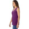 Woman Within Plus Size Perfect Sleeveless Shirred V-Neck Tunic(Plum Purple)