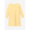 Woman Within Plus Size Perfect Three-Quarter Sleeve Crewneck Tunic(Banana)