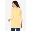 Woman Within Plus Size Perfect Three-Quarter Sleeve Crewneck Tunic(Banana)