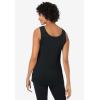 Woman Within Plus Size Rib Knit Tank(Black)