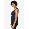 Woman Within Plus Size Rib Knit Tank(Black)