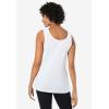 Woman Within Plus Size Rib Knit Tank(White)