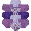 Comfort Choice Plus Size Full Coverage Cotton Brief 10-Pack(Mosaic Pack)