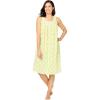 Only Necessities Plus Size Sleeveless Button Front Night Gown(Pastel Yellow Floral)