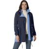 Woman Within Plus Size Colorblocked Taslon Anorak(Navy French Blue)