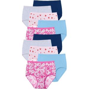 Comfort Choice Plus Size Full Coverage Cotton Brief 10-Pack(Strawberry Pack)