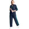Woman Within Plus Size Active Side-Stripe Track Jacket(Navy Waterfall)