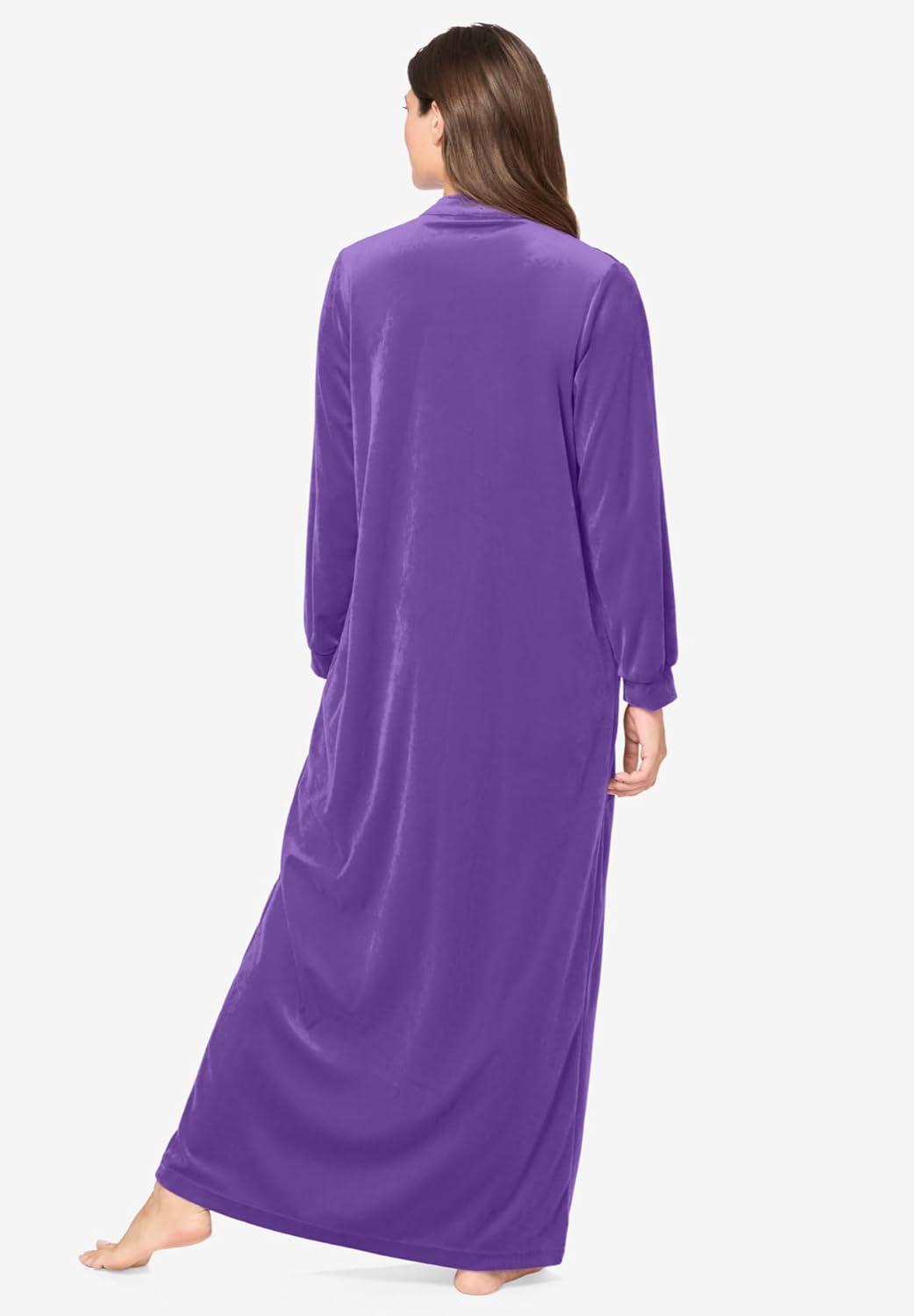imageOnly Necessities Plus Size Smocked Velour Long Robe