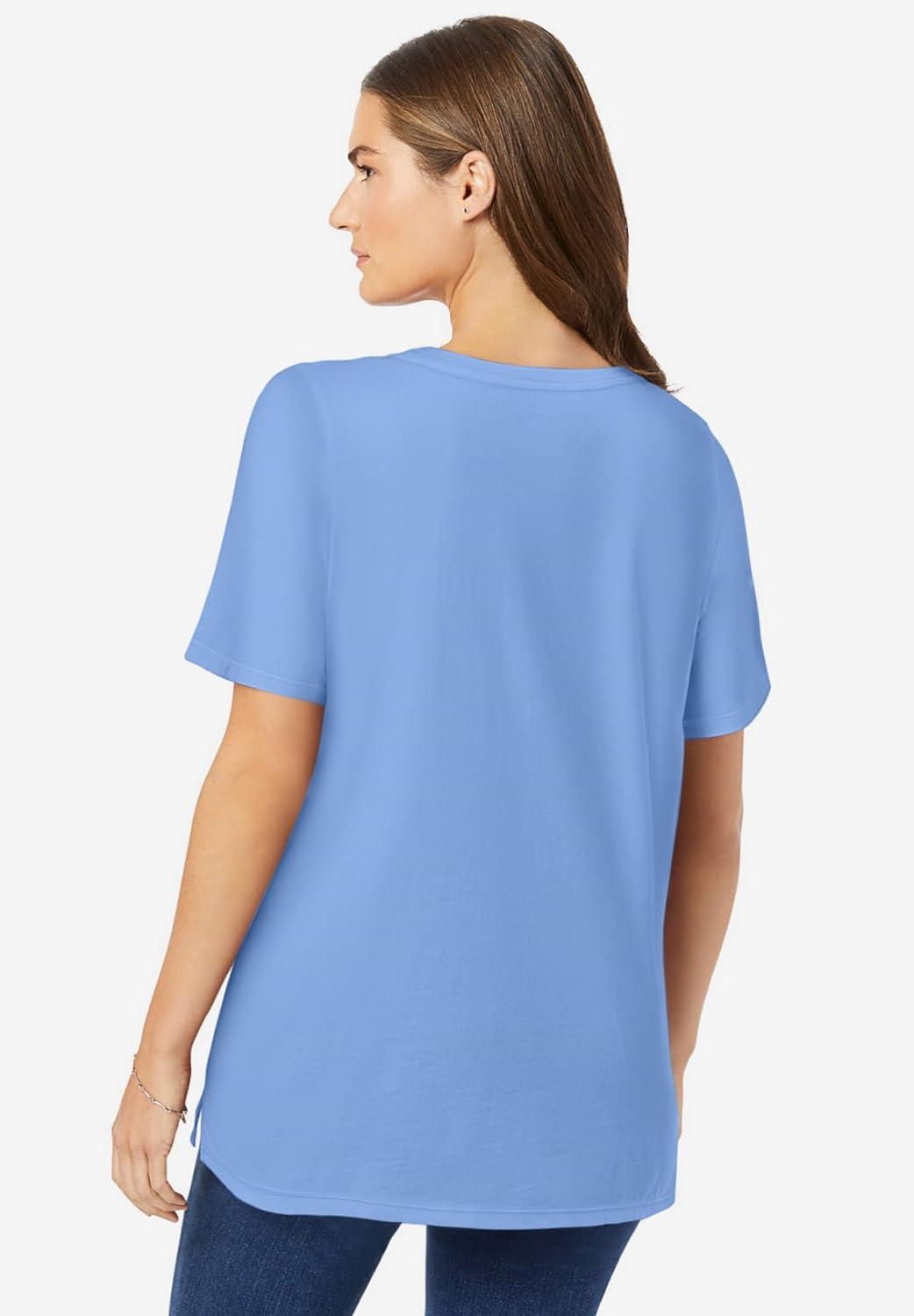 imageWoman Within Plus Size Graphic TeeFrench Blue Lotus