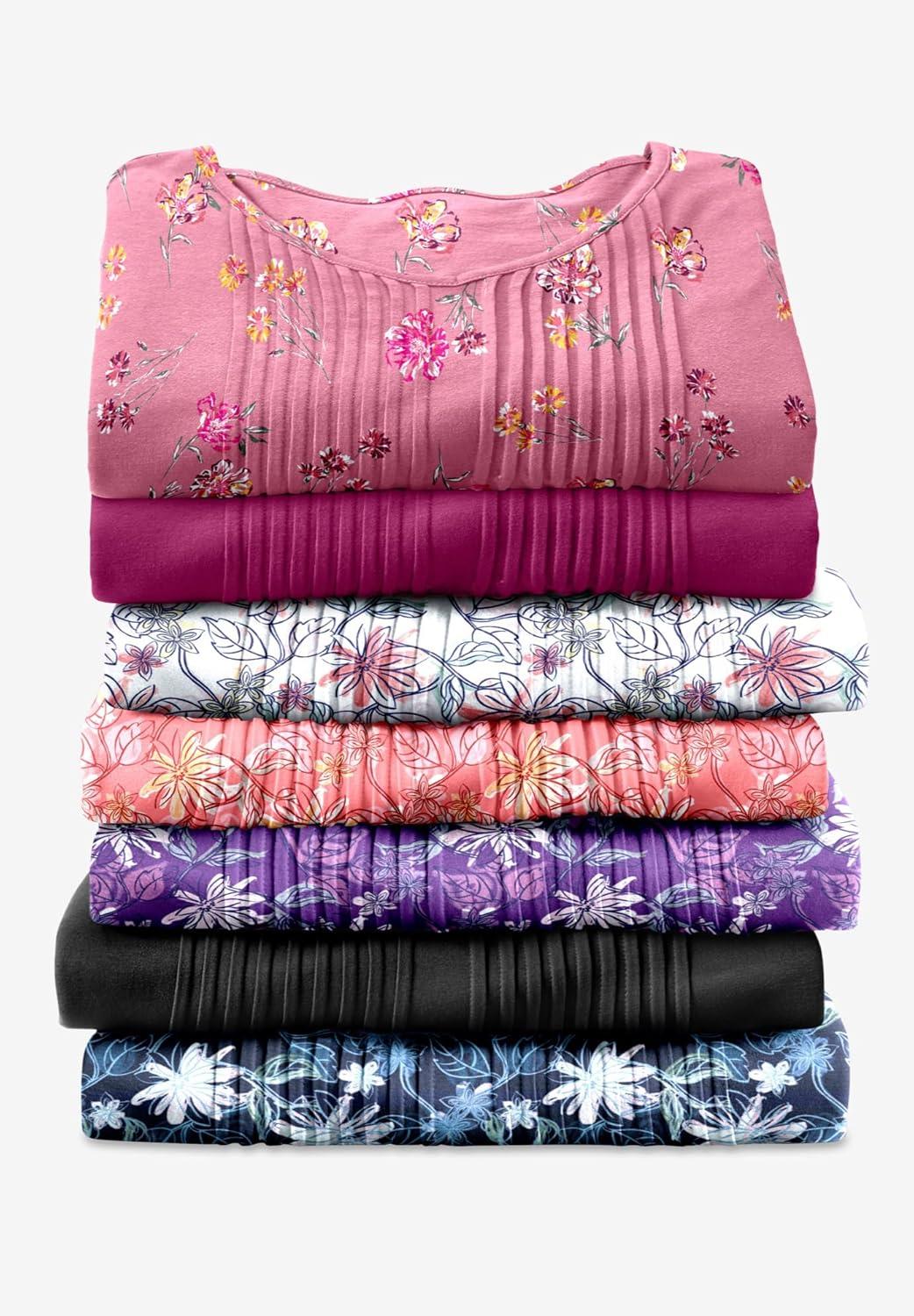 imageWoman Within Plus Size VNeck Pintucked TunicGreen Winter Batik