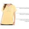 Woman Within Plus Size Eyelet Henley Tee(Banana)
