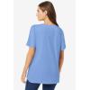Woman Within Plus Size Graphic Tee(French Blue Lotus)