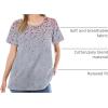 Woman Within Plus Size Graphic Tee(Heather Grey Falling Hearts)